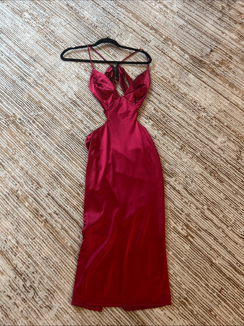 Beautiful red satin dress